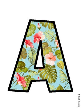 Hibiscus, Tropical Flowers Bulletin Board Décor Kit, Hibiscus, Tropical Flowe