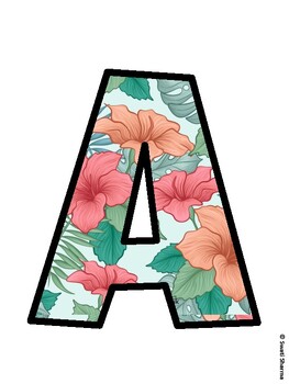Hibiscus, Tropical Flowers Bulletin Board Décor Kit, Hibiscus, Tropical Flowe