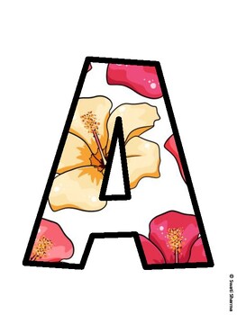 Hibiscus, Tropical Flowers Bulletin Board Décor Kit, Hibiscus, Tropical Flowe