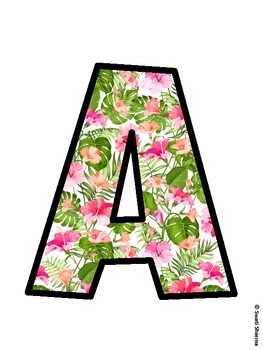 Hibiscus, Tropical Flowers Bulletin Board Décor Kit, Hibiscus, Tropical Flowe
