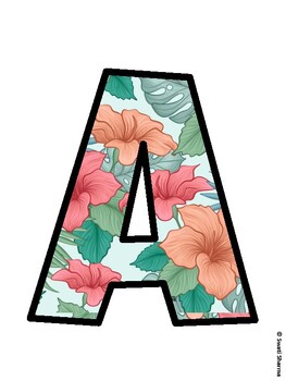 Hibiscus, Tropical Flowers Bulletin Board Décor Kit, Hibiscus, Tropical Flowe
