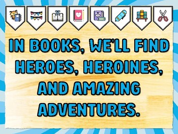 IN BOOKS, WE'LL FIND HEROES, HEROINES, AND AMAZING ADVENTURES. Reading Bullet