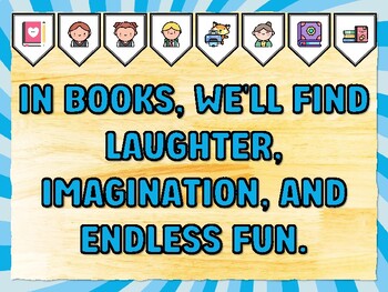 IN BOOKS, WE'LL FIND LAUGHTER, IMAGINATION, AND ENDLESS FUN. Reading Bulletin