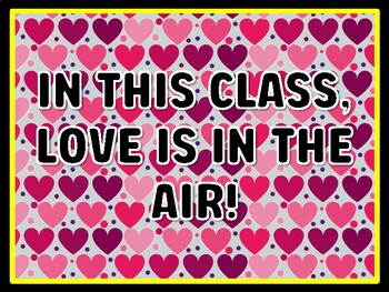 IN THIS CLASS, LOVE IS IN THE AIR! Valentine's Day Door Décor, Valentine's Day