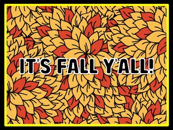 IT'S FALL Y'ALL! Leaves Door Décor, Leaves Bulletin Board Décor Kit