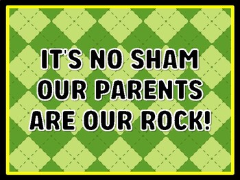 IT'S NO SHAM OUR PARENTS ARE OUR ROCK! St. Patrick's Day Door Décor, St. Patr
