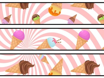 Ice Cream Bulletin Board Decor Kit, Ice Cream Letters