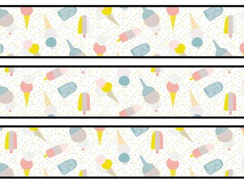 Ice Cream Bulletin Board Decor Kit, Ice Cream Letters