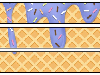 Ice Cream Bulletin Board Decor Kit, Ice Cream Letters