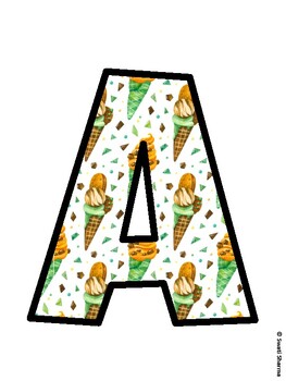 Ice Cream Bulletin Board Décor Kit, Ice Cream Bulletin Board Letters