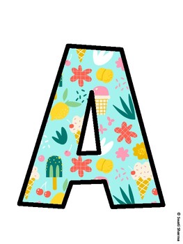 Ice Cream Bulletin Board Décor Kit, Ice Cream Bulletin Board Letters