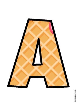 Ice Cream Bulletin Board Décor Kit, Ice Cream Bulletin Board Letters