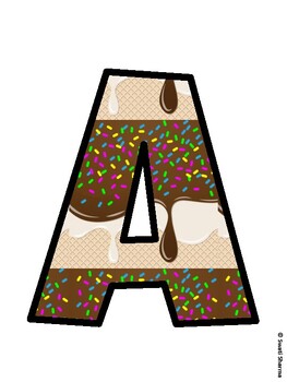 Ice Cream Bulletin Board Décor Kit, Ice Cream Bulletin Board Letters