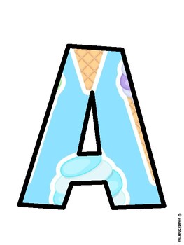 Ice Cream Bulletin Board Décor Kit, Ice Cream Bulletin Board Letters
