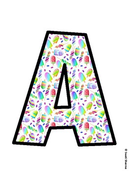Ice Cream Bulletin Board Décor Kit, Ice Cream Bulletin Board Letters