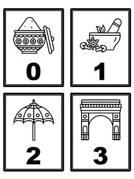 India 0-500 Number Flash Cards, India Number Cards,
