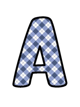 Indigo Bulletin Board Décor Kit, Indigo Letters