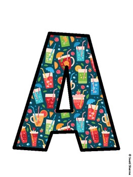 Juice Bulletin Board Décor Kit, Juice Bulletin Board Letters
