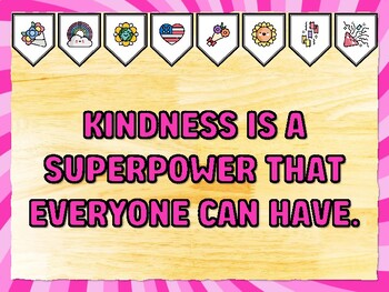KINDNESS IS A SUPERPOWER THAT EVERYONE CAN HAVE. Kindness Bulletin Board Deco