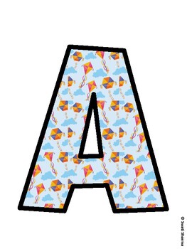 Kites Bulletin Board Décor Kit, Kites Bulletin Board Letters, Kit