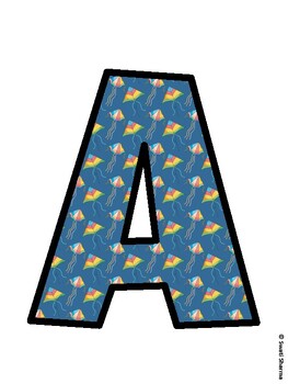 Kites Bulletin Board Décor Kit, Kites Bulletin Board Letters, Kit