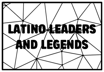 LATINO LEADERS AND LEGENDS Hispanic Heritage Month Coloring Pages