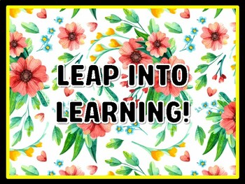 LEAP INTO LEARNING! Spring Door Décor, Spring Bulletin Board Décor Kit