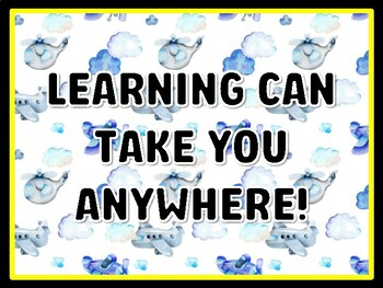 LEARNING CAN TAKE YOU ANYWHERE! Air Transportation Door Décor