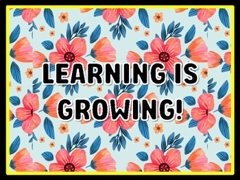 LEARNING IS GROWING! Spring Door Décor, Spring Bulletin Board Décor Kit