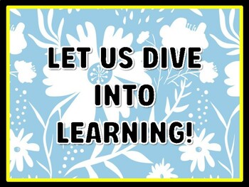LET US DIVE INTO LEARNING! Spring Door Décor, Spring Bulletin Board Décor Kit