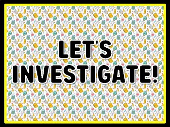 LET'S INVESTIGATE! Kindergarten Science Door Decor