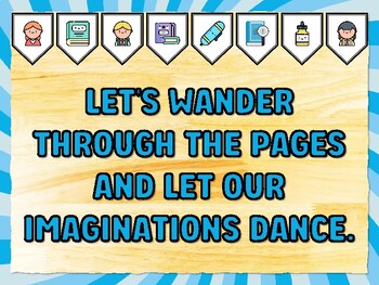 LET'S WANDER THROUGH THE PAGES AND LET OUR IMAGINATIONS DANCE. Reading Bullet