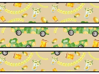Lemon Bulletin Board Decor Kit, Lemon Letters, Lemon Borders, Lemon Banner, L
