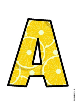 Lemon Bulletin Board Décor Kit, Lemon Bulletin Board Letters