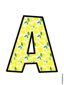 Lemon Bulletin Board Décor Kit, Lemon Bulletin Board Letters