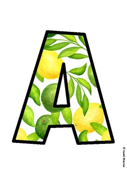 Lemon Bulletin Board Décor Kit, Lemon Bulletin Board Letters