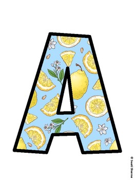 Lemon Bulletin Board Décor Kit, Lemon Bulletin Board Letters