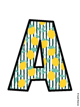 Lemon Bulletin Board Décor Kit, Lemon Bulletin Board Letters