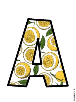 Lemon Bulletin Board Décor Kit, Lemon Bulletin Board Letters
