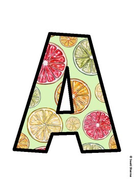 Lemon Bulletin Board Décor Kit, Lemon Bulletin Board Letters