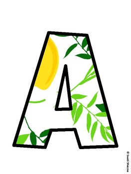 Lemon Bulletin Board Décor Kit, Lemon Bulletin Board Letters