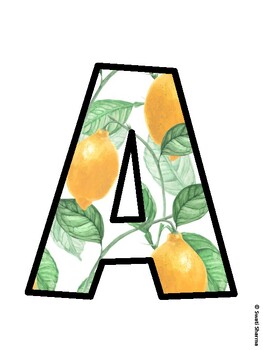 Lemon Bulletin Board Décor Kit, Lemon Bulletin Board Letters