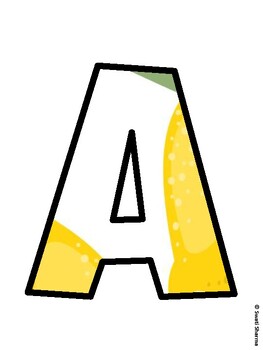 Lemon Bulletin Board Décor Kit, Lemon Bulletin Board Letters