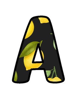 Lemon Bulletin Board Décor Kit, Lemon Letters, Lemon Door Décor,