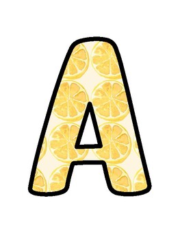 Lemon Bulletin Board Décor Kit, Lemon Letters, Lemon Door Décor,