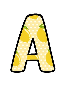 Lemon Bulletin Board Décor Kit, Lemon Letters, Lemon Door Décor,