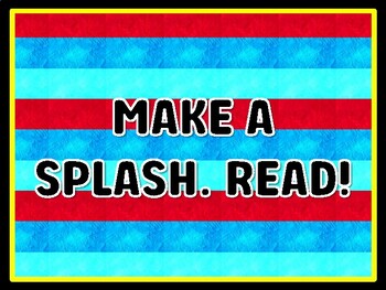 MAKE A SPLASH. READ! Read Across America Door Décor
