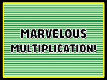 MARVELOUS MULTIPLICATION! Math Door Décor, Math Bulletin Board Décor