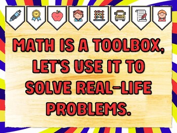 MATH IS A TOOLBOX, LET'S USE IT TO SOLVE REAL-LIFE PROBLEMS. Grade 3 Math Bul