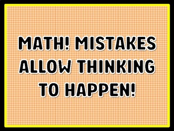 MATH! MISTAKES ALLOW THINKING TO HAPPEN! Math Door Décor